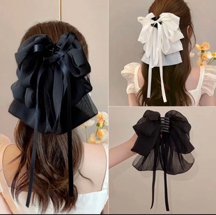 Wholesale of black, simple and basic hair ties for adult female ponytails, seamless high-elasticity hair bands pic 4