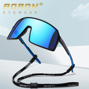 New one-piece large-frame outdoor sports sunglasses, cross-border polarized and colorful cycling sunglasses, trendy sunglasses 3086 pic 6
