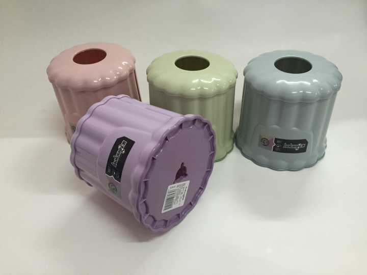 1151 Tissue box, plastic storage box, desktop paper roll, simple and elegant round dual-purpose tissue box pic 6