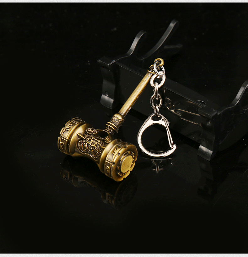 斗罗大陆动漫周边手办龙王唐三昊天锤闪光版钥匙扣玩具模型小挂件详情11