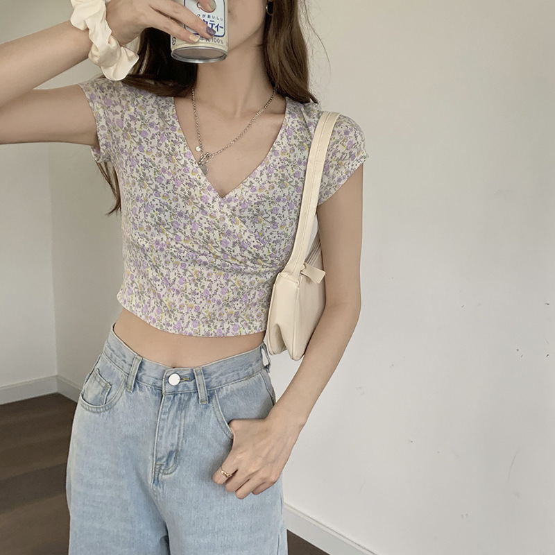 欧美跨境外贸批发纯欲复古印花v领吊带连衣裙女夏碎花吊带裙女装详情39