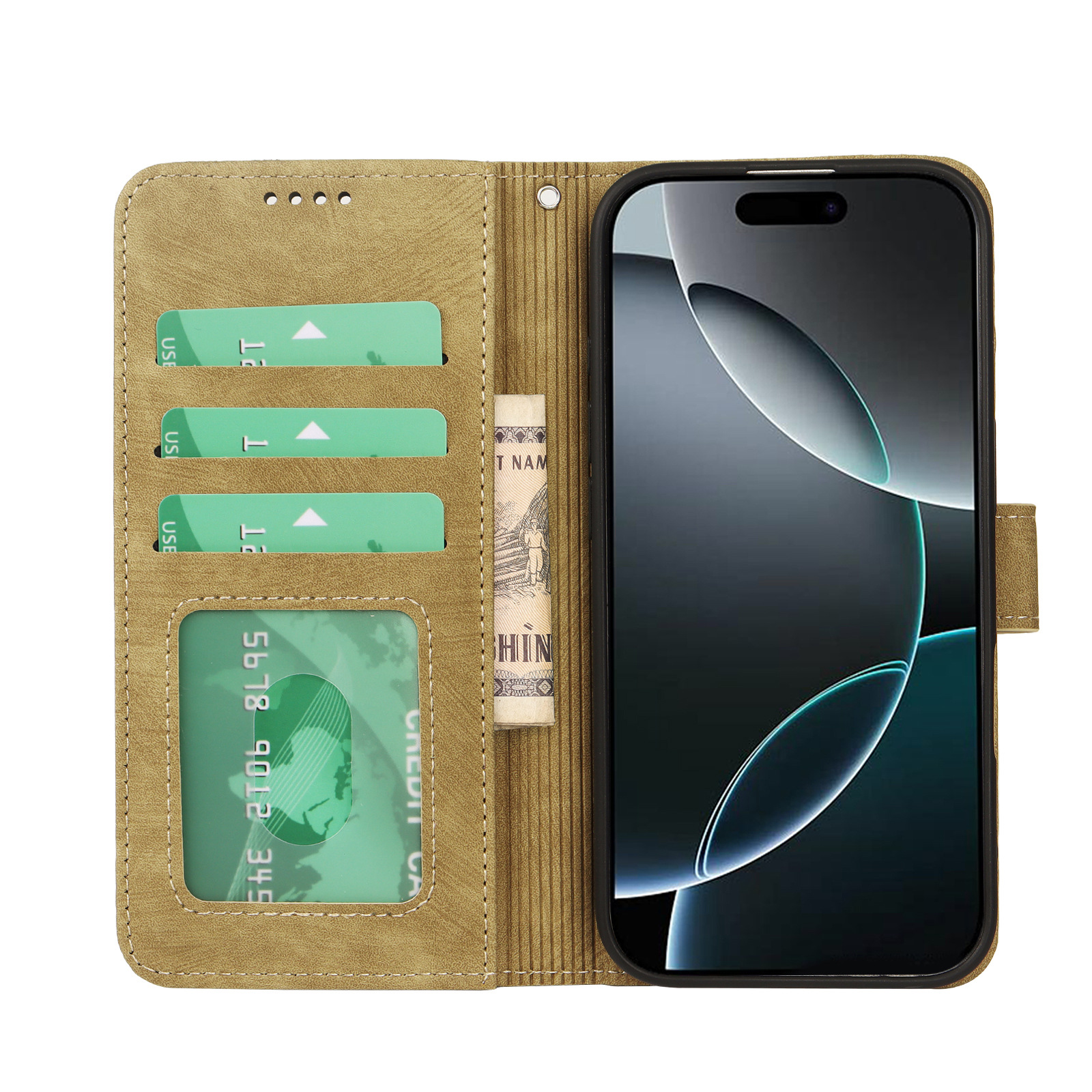 适用于苹果iPhone16 Plus/16 Pro风云再现相框款小圆扣翻盖手机壳详情15