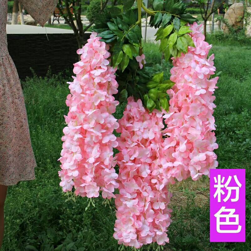 110CM simulated wisteria flower, simulated bean flower branch, bean flower strip, simulated wisteria hanging, simulated bean flower branch, wisteria strip pic 43