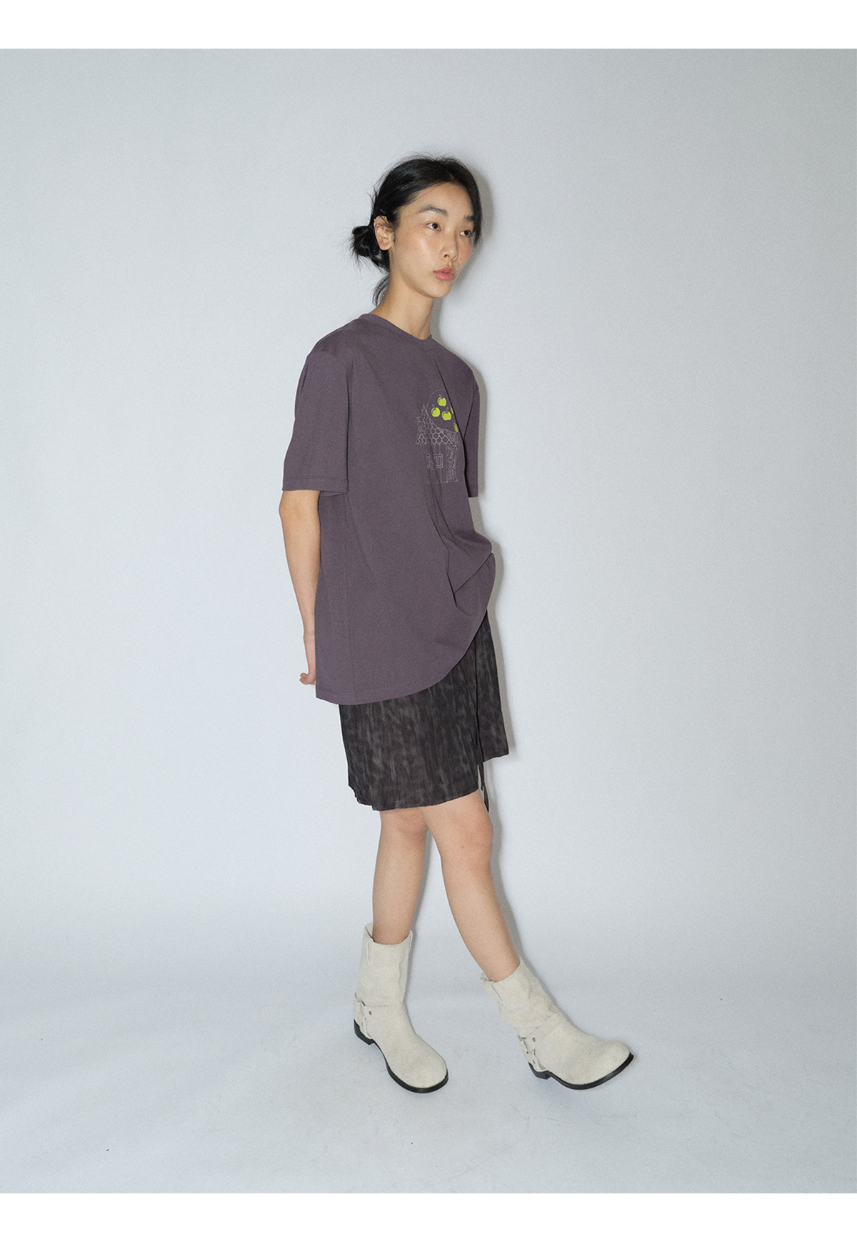 [识时]新品纯棉童真印花宽松舒适百搭休闲圆领套头T恤上衣女V8270详情15