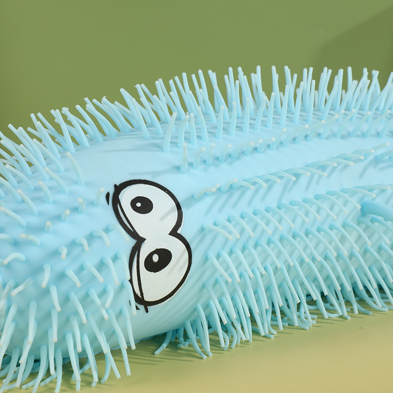 地摊热卖儿童玩具发光长条彩色毛毛虫闪光解压发毛毛玩具现货批发详情6