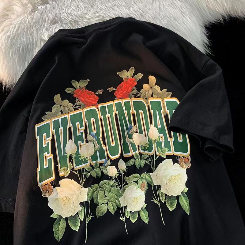 欧美潮牌重磅T恤男夏季高街美式复古西海岸短袖oversize