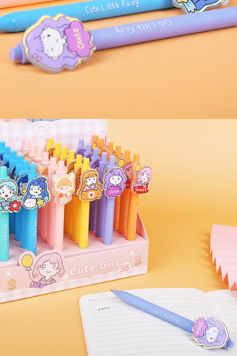 Weibo Press Gel pens wholesale New products Simple and cute cartoon pen tips factory direct sales Office supplies wholesale pic 6