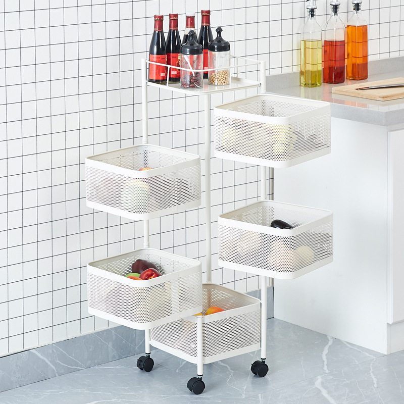 Kitchen vegetable rotating storage rack pic 1