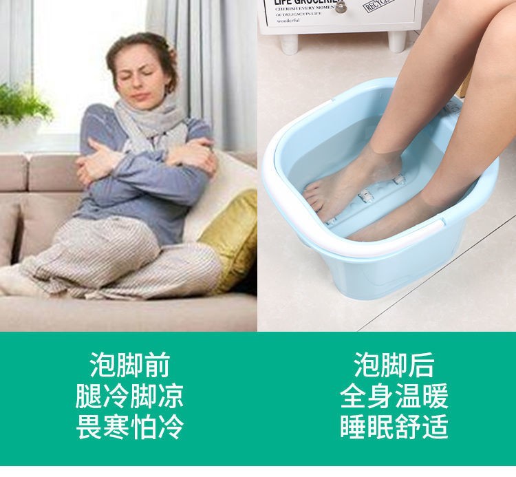 洗脚盆塑料泡脚桶加深四轮六轮按摩足浴盆家用加厚手提泡脚盆批发详情13