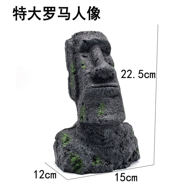 Fish and shrimp shelter, simulation pyramid, Roman stone statue, resin handicrafts, fish tank, aquarium, landscape decoration pic 4