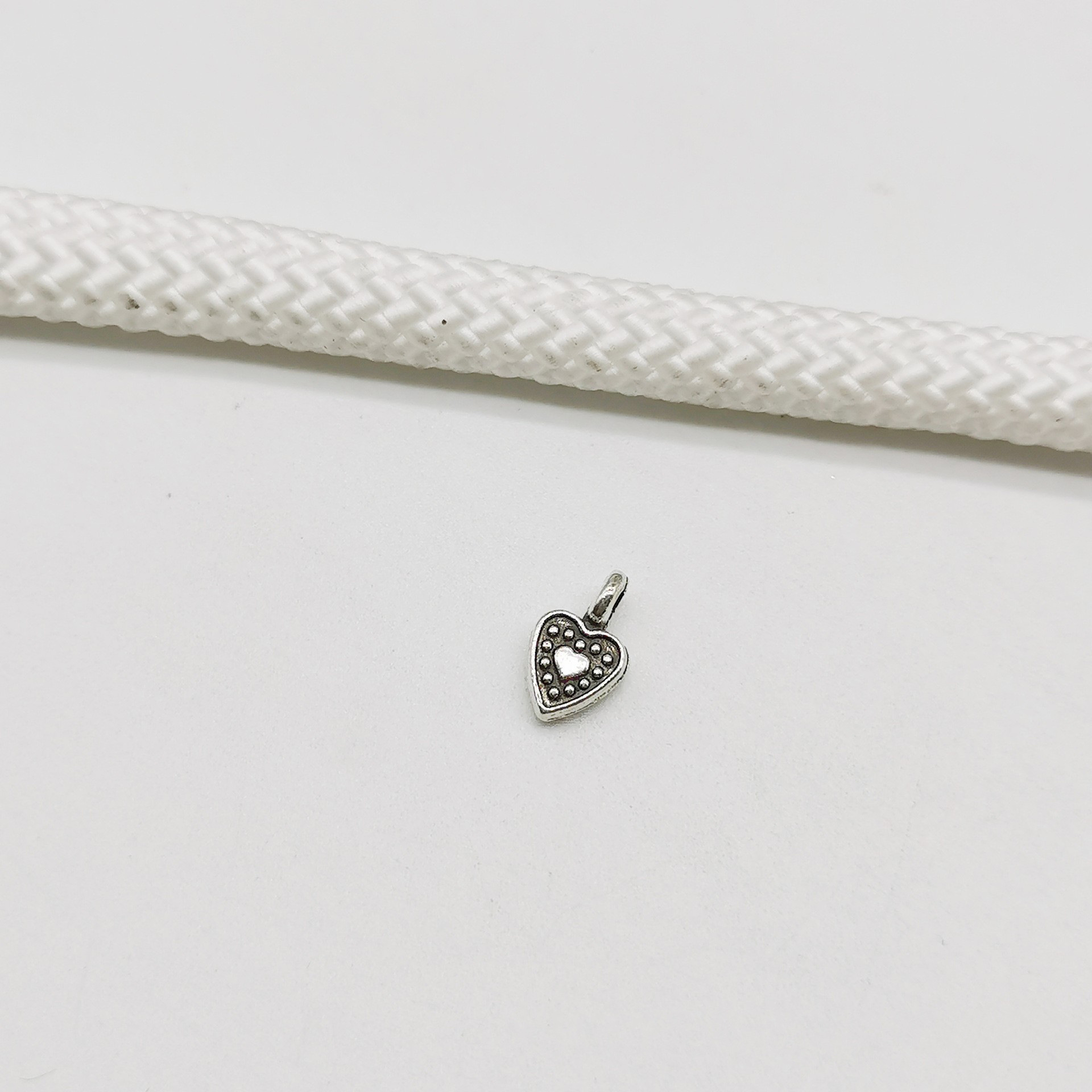 6*10mm 合金古银爱心桃心挂件 diy项链手链心型配件批发详情4