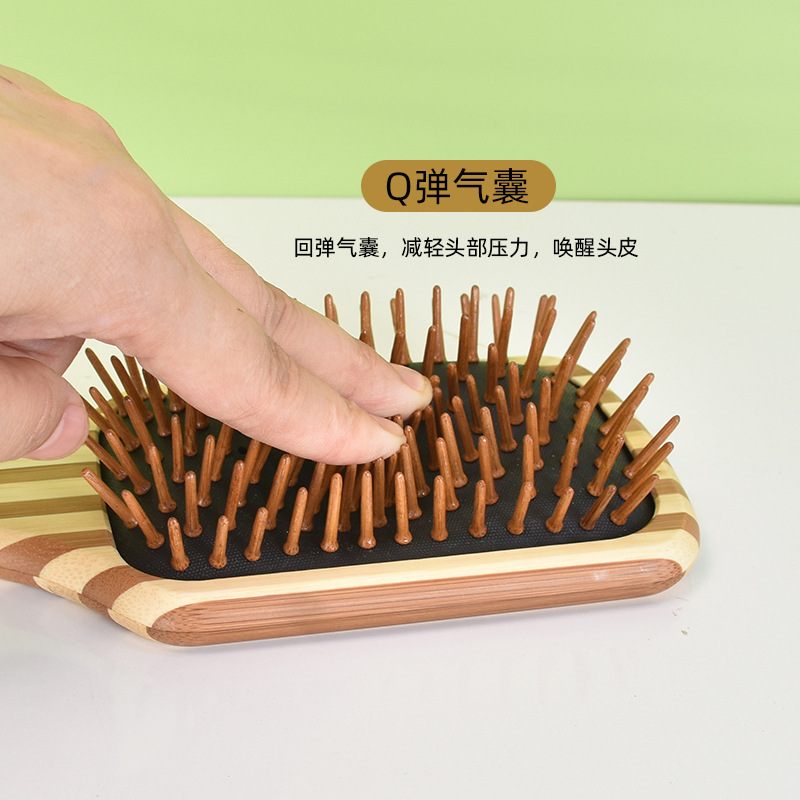 【工厂直销】斑马楠竹尖针气囊按摩梳气垫梳子顺发美发家用经络梳详情8