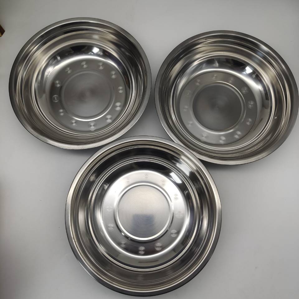 High-quality stainless steel basins, round soup basins, stainless steel tableware, vegetable basins, household stainless steel kitchenware, 2-yuan supply in Yiwu pic 17