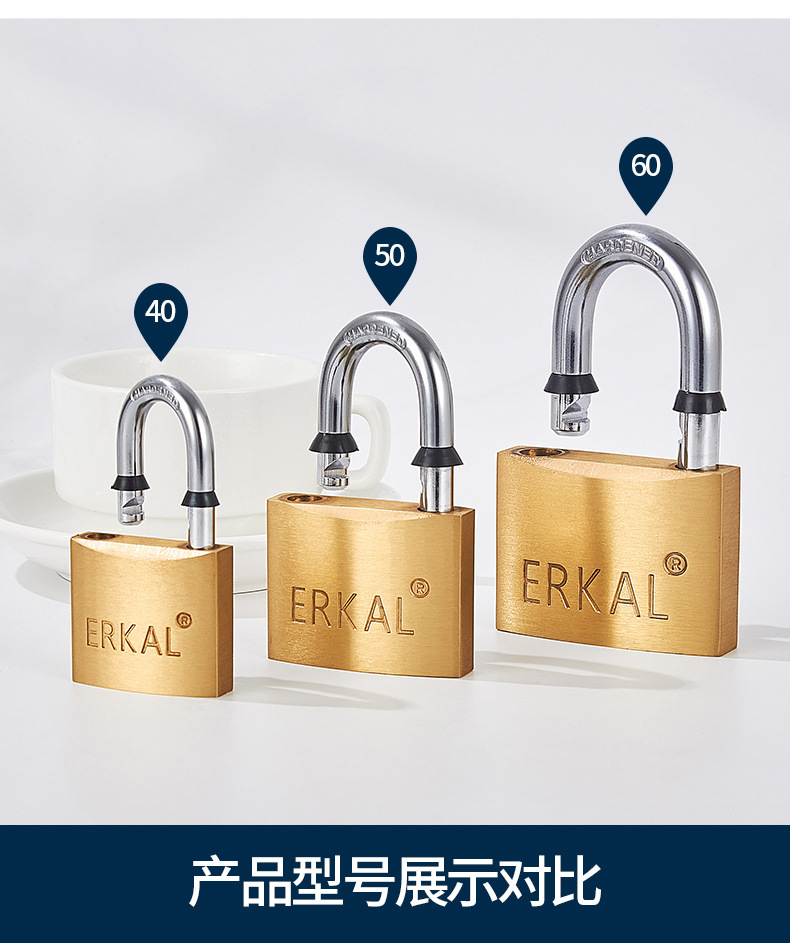 Factory wholesale of thick copper padlocks, medium and thick copper padlocks, foreign trade copper padlocks, customizable toolboxes, copper lock heads and locks pic 5