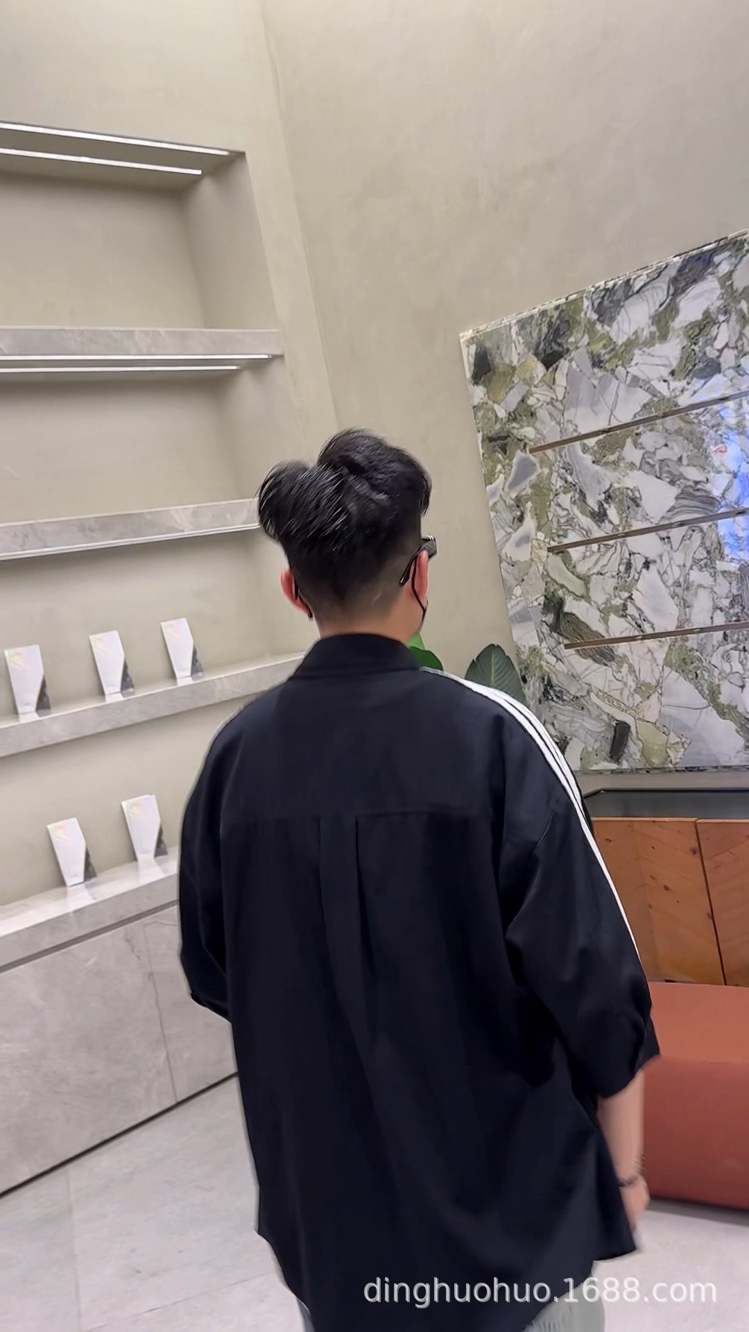 衬衫男士夏季潮流五分袖衬衣男装帅气短袖上衣服薄款七分中袖寸衫详情12