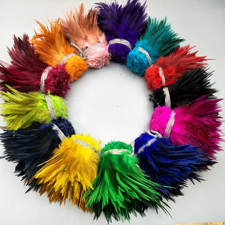 Hunan origin: 5-6-inch colorful chicken feathers, cat toys, dream catchers, hat flower accessories, DIY feathers pic 16