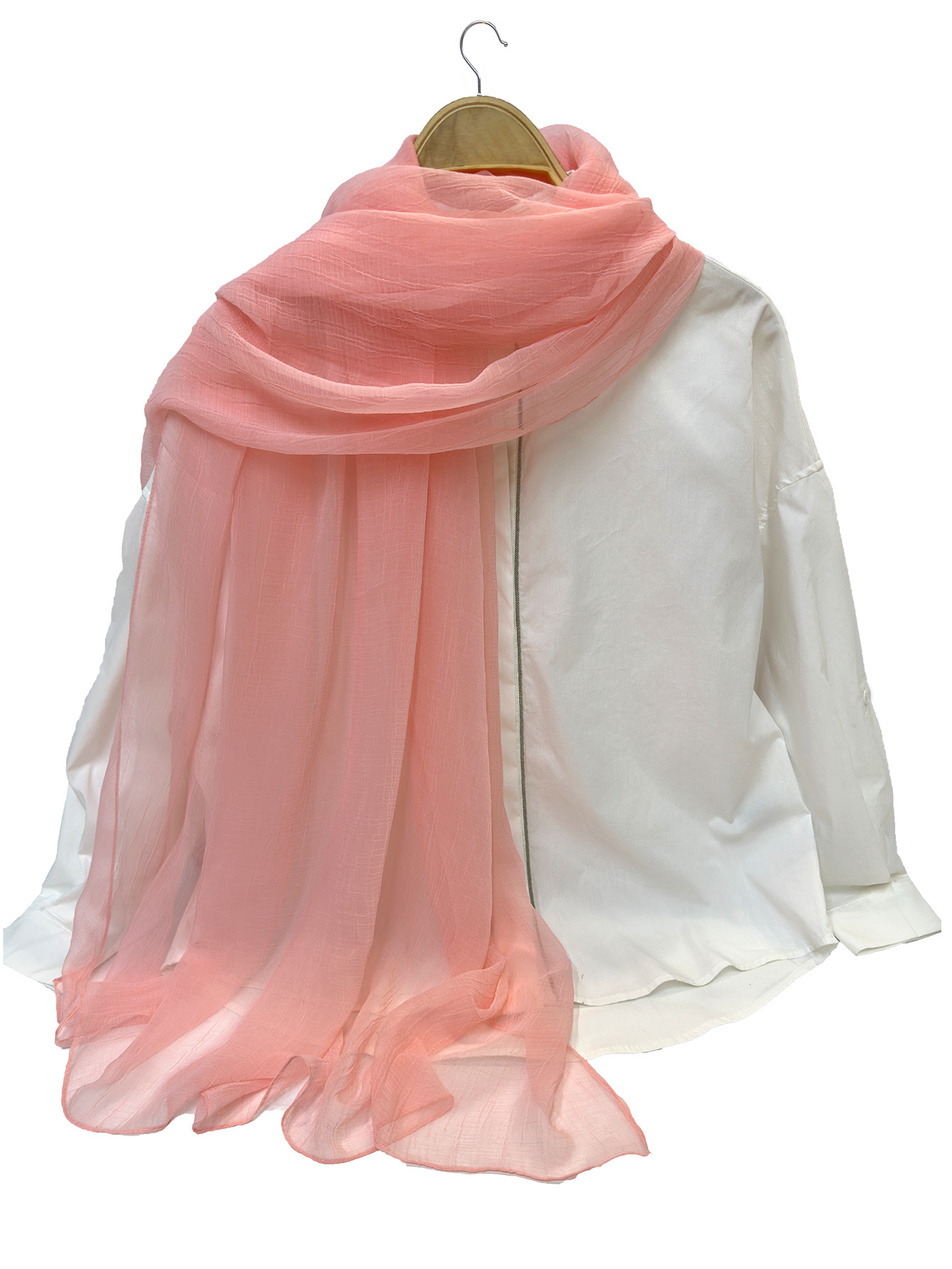 新款欧美出口纯色夏季防晒丝巾沙滩巾披肩 工厂批发定 制详情7