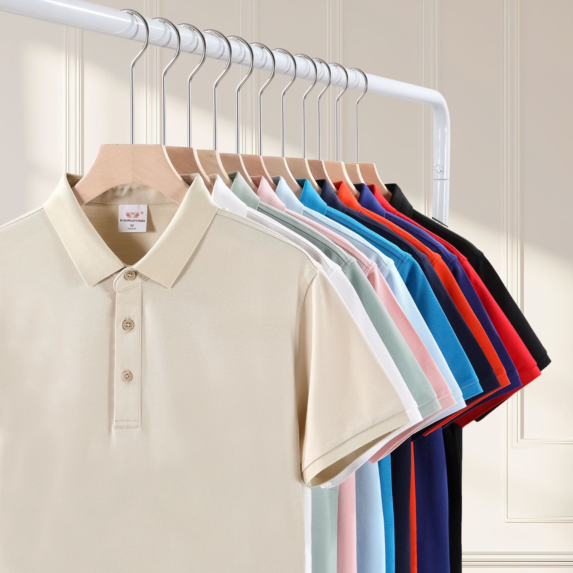 Ropa de trabajo estampado con solapa polo corporativo camisa de trabajo manga corta camiseta de equipo camiseta publicitaria estampado LOGO bordado pic 32