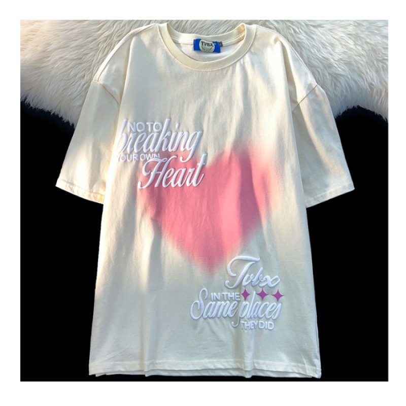 27695特价（200克精梳紧密）抖音质量短袖T恤_杏色