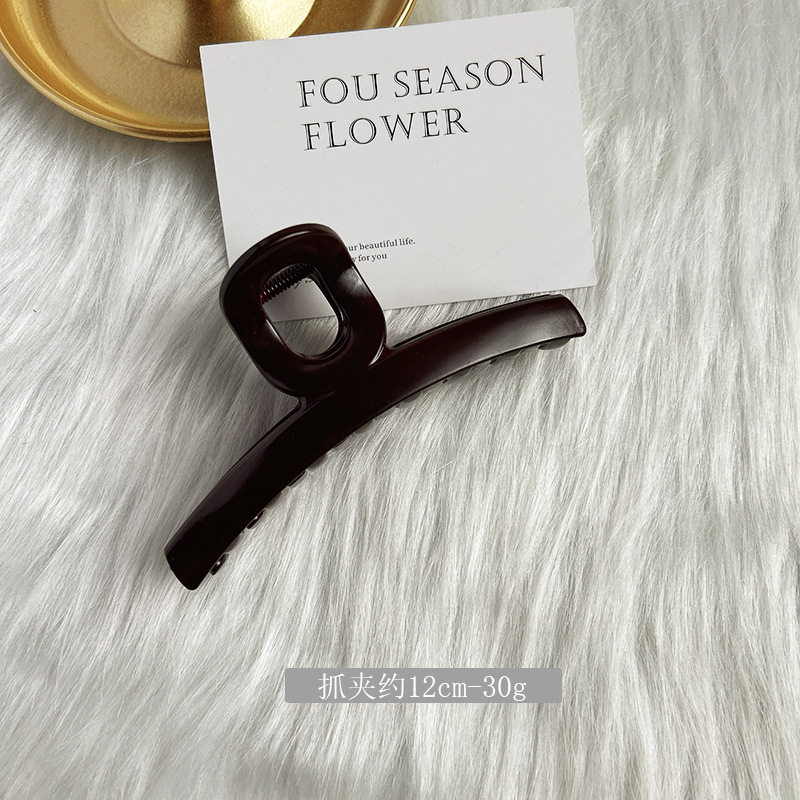 Black clip headwear, hairpin, claw clip for women, 2024 new style, large shark clip at the back of the head, high-end and elegant hairpin pic 10