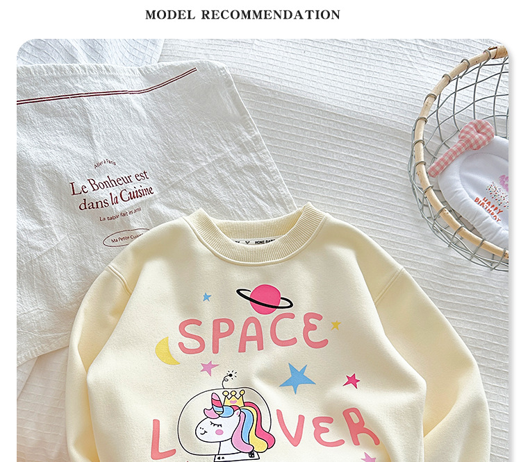 甜美女童卫衣春秋2024新款长袖圆领套头体恤儿童休闲上衣韩范童装详情10