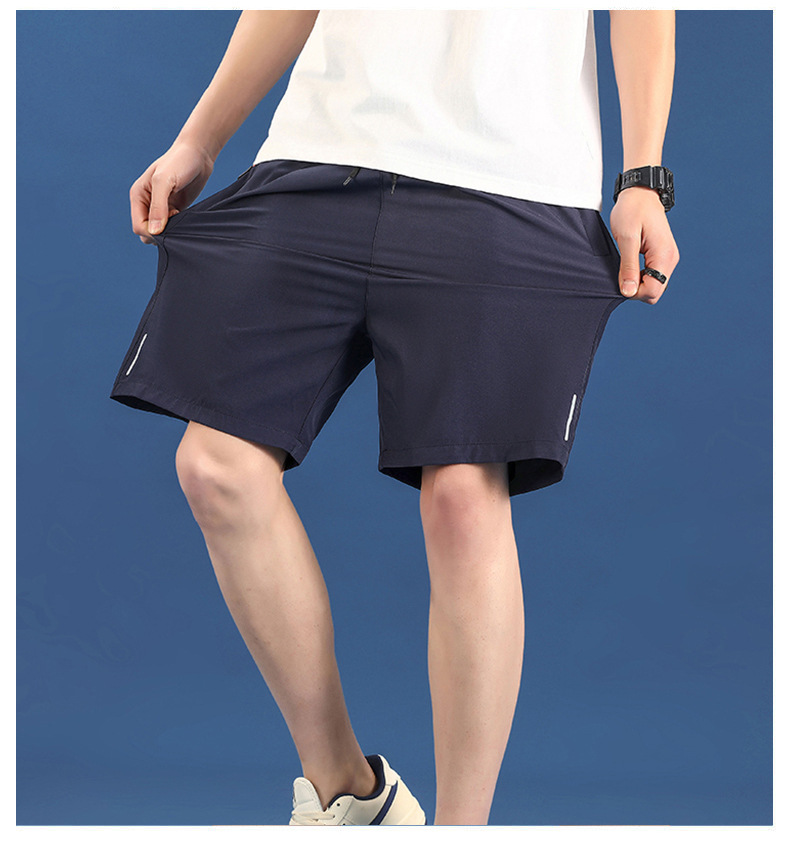 Summer sports thin shorts for men, loose and casual ice silk quick-drying capri pants for men, straight-leg Hong Kong-style pants for men, trendy pic 22