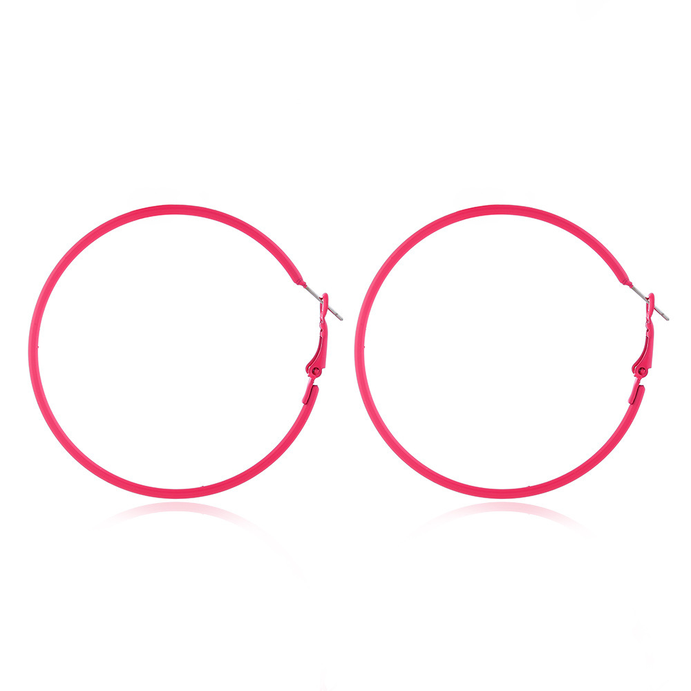 New cross-border earrings from Europe and America: Barbie pink best-selling set, rose red geometric versatile summer earrings for women with a vacation style pic 26