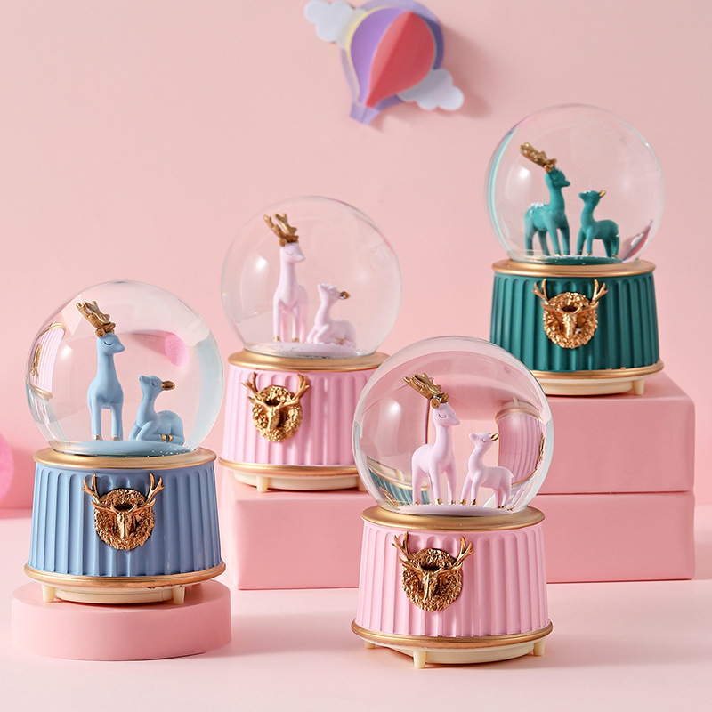 Astronaut Crystal Ball, music box, music box, Snowfall, Mermaid Princess, girls, children, birthday gifts, Christmas pic 22