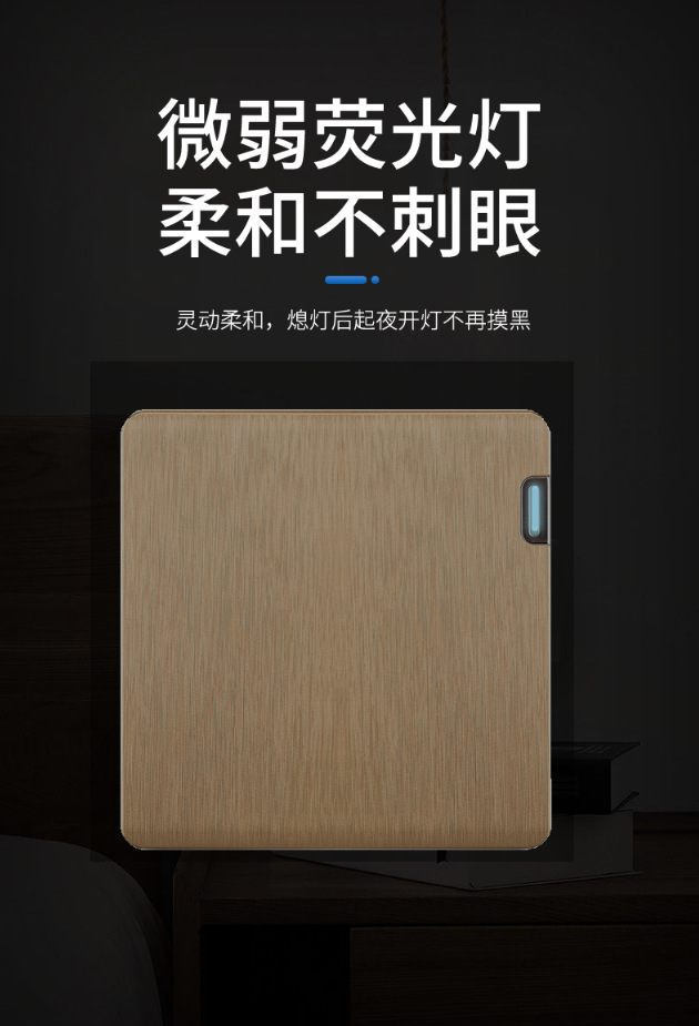 博王 S6金拉丝轻奢现代简约风插座开关 阿拉伯迪拜也门外贸出口详情8