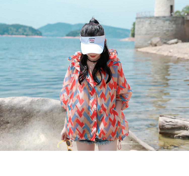 Summer 2021 sun-protective clothing for women, mid-length, UV protection, outdoor, versatile, lightweight and fashionable sun-protective clothing, large-sized jacket pic 13