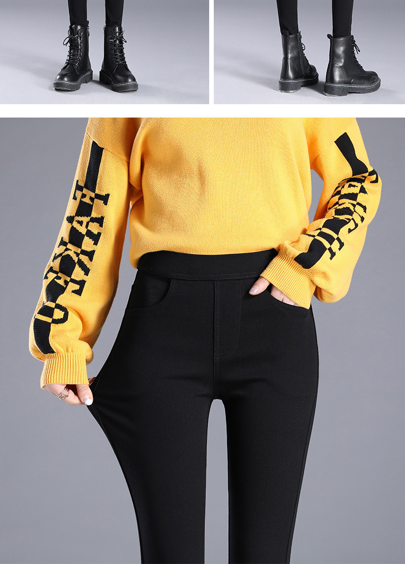 For the spring and autumn of 2024, there are thin magic pants for women. They are black, tight-fitting, and slimming. You can wear elastic pencil pants and skinny leggings on top pic 47