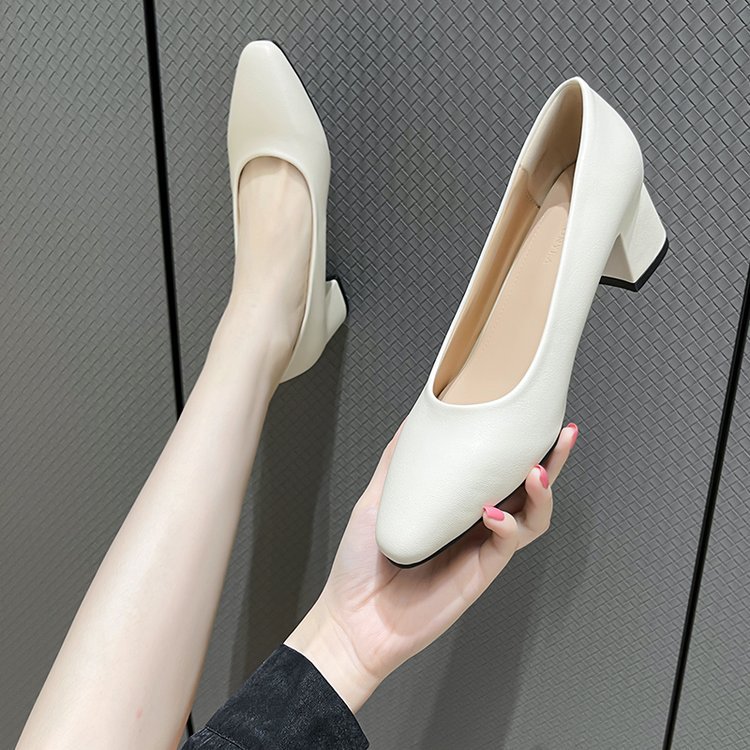 秋季新款女式时装单鞋韩版圆头套脚粗跟高跟单鞋女上班工作鞋子女详情18