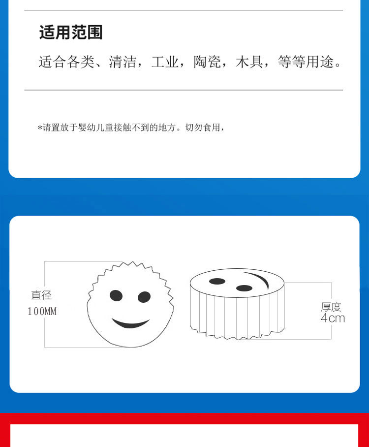 ScrubMomm smiling face sponge, temperature-sensing sponge, honeycomb dishwashing sponge, becomes soft when exposed to hot water and hard when exposed to cold water pic 7