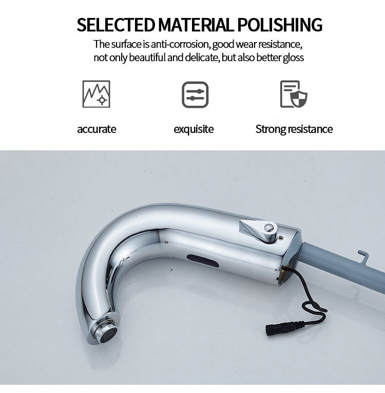 Infrared sensor faucet for bathroom countertop basin, fully automatic sensor cold and hot single cooling, smart home for kitchen pic 36