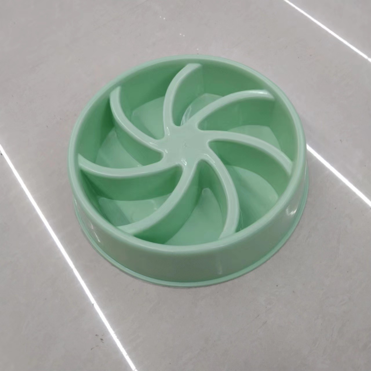 High-quality anti-choking macaron-colored pet feeding bowl, plastic windmill slow food pet slow food bowl pic 6