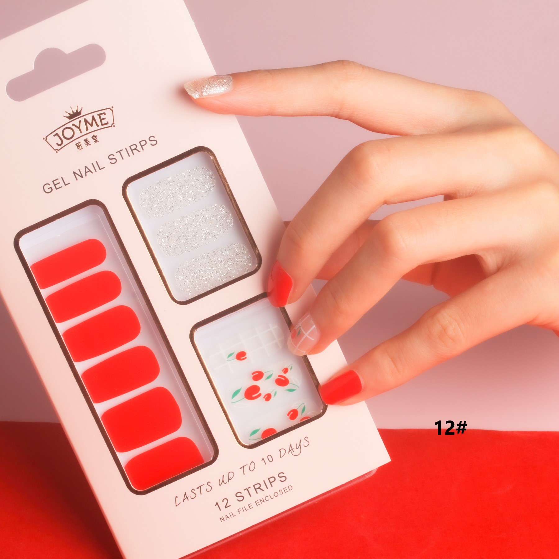 Custom-made 12-piece box set of waterproof nail stickers that are popular among Internet celebrities pic 24