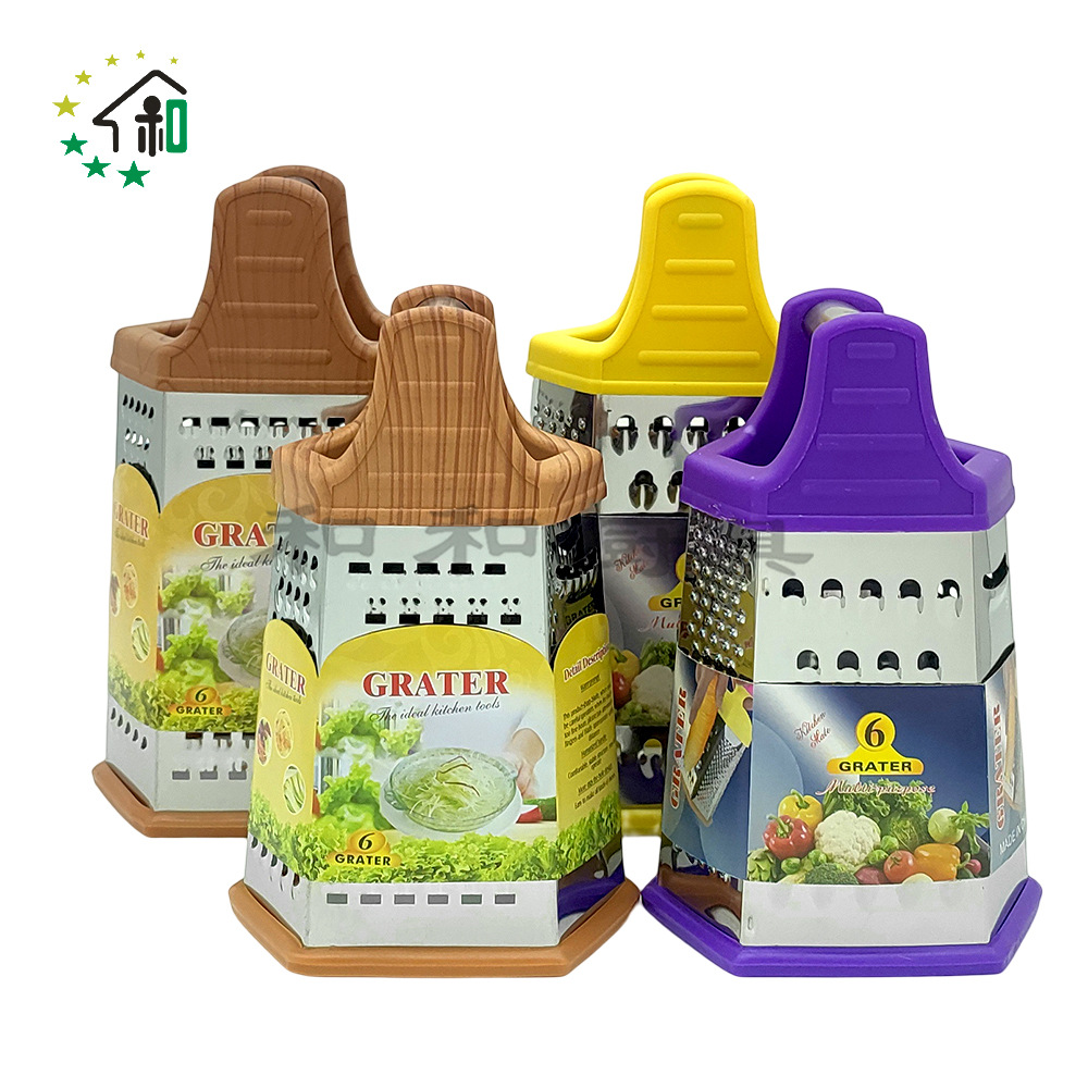 9-inch vertical stainless steel conical three-sided vegetable grater, cheese and cheese grater, wooden handle, multi-functional fruit and vegetable grater pic 8