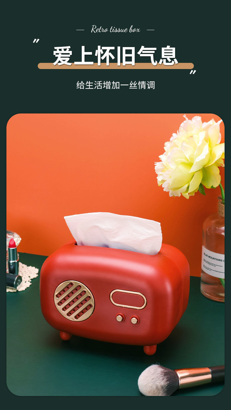 Multi-color cute girl tissue box, creative tissue box, light luxury living room, home, dining room, paper box, remote control, coffee table pic 1