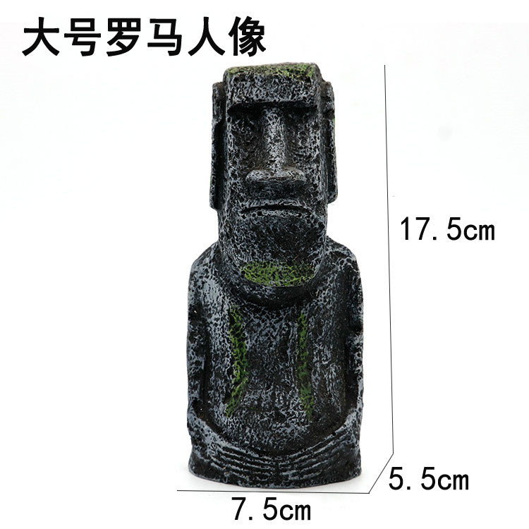 Fish and shrimp shelter, simulation pyramid, Roman stone statue, resin handicrafts, fish tank, aquarium, landscape decoration pic 3