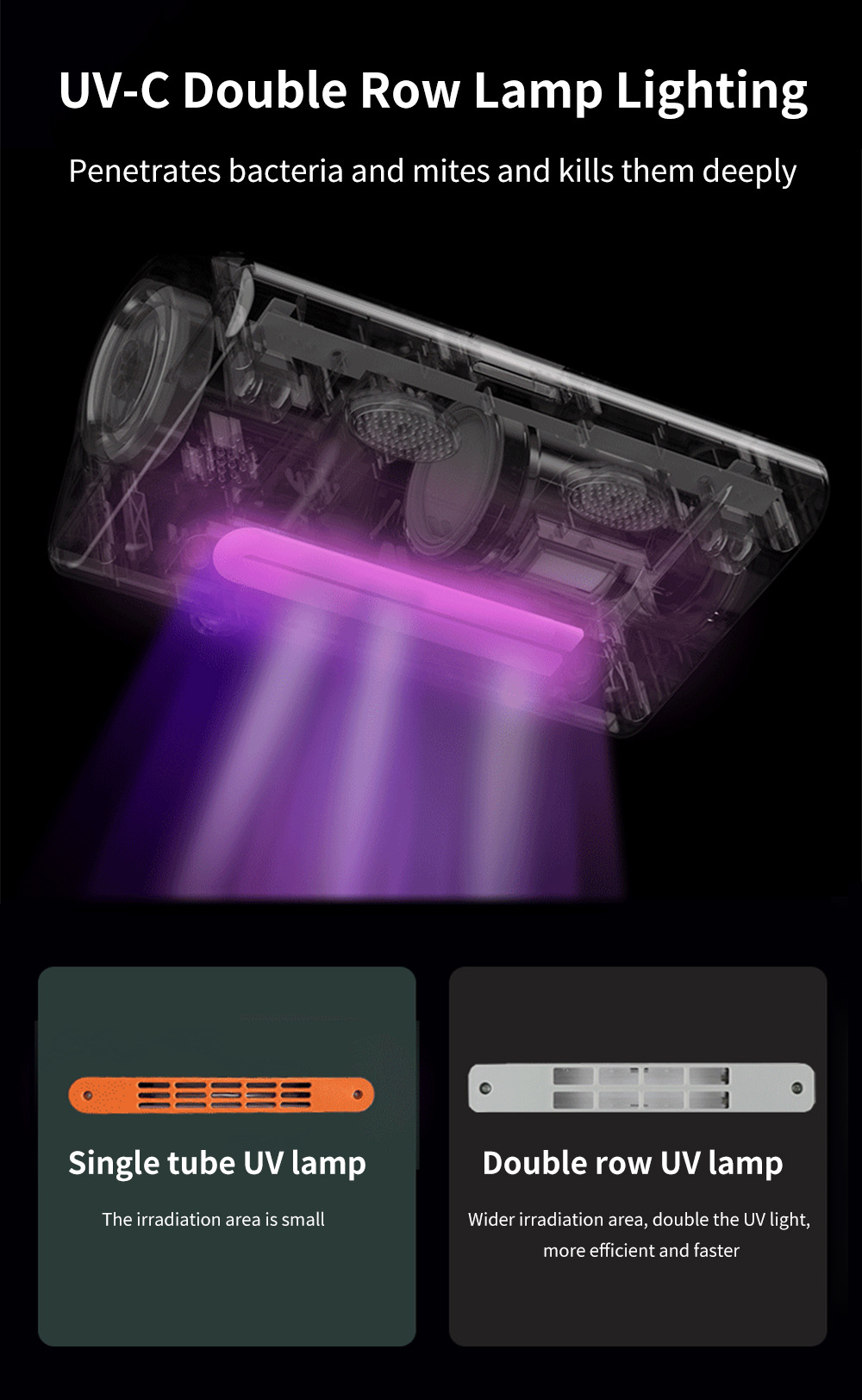 Bed dust mite remover, household professional mattress vacuum cleaner, mattress cleaning machine with ultraviolet lamp pic 7