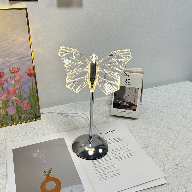 ins轻奢网红氛围灯USB小夜灯创意装饰台灯家居卧室摆件蜻蜓台灯详情17