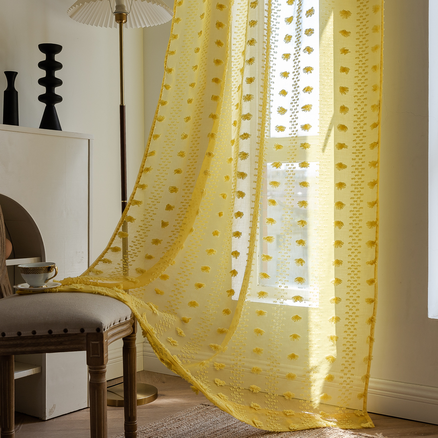 Cross-border best-selling Instagram influencer finished yellow niche light and thin window screen for living rooms and bedrooms. Manufacturer pic 57