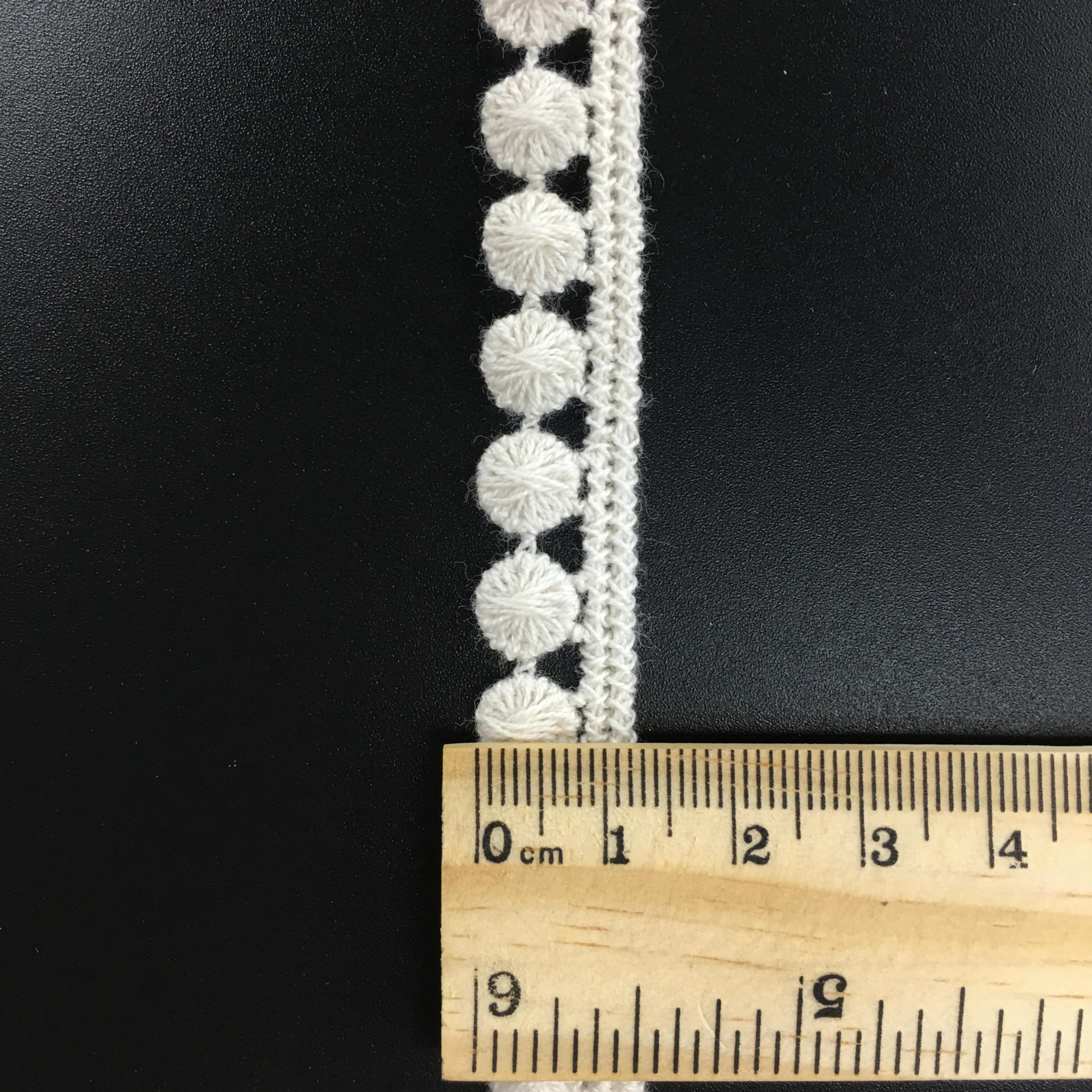 Embroidered lace, cotton thread, embroidered dot cotton, water-soluble lace, clothing accessories, Doudou lace, cotton dot edge pic 5