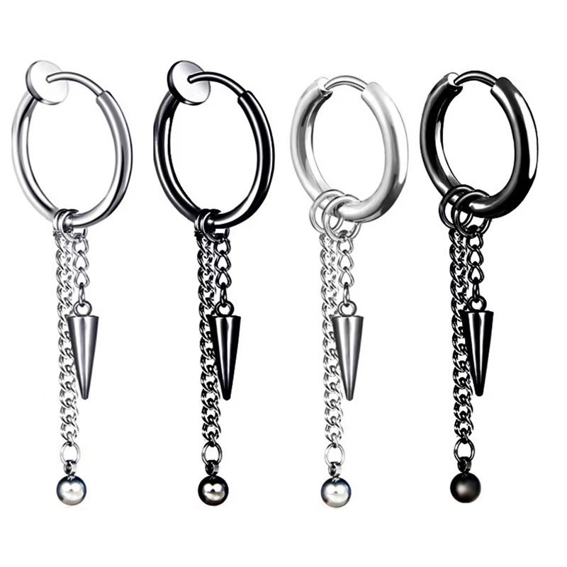 复古宝剑响箭个性嘻哈街头情侣耳环女耳饰潮男耳钉十字剑男士耳夹详情1