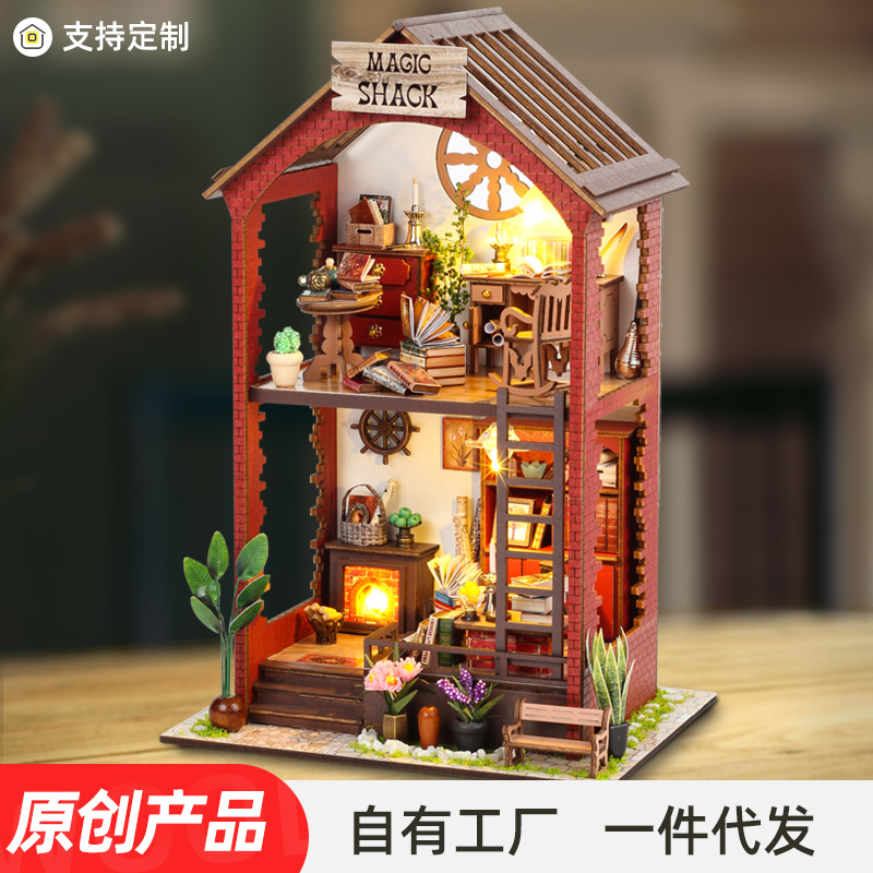 批发diy小屋手工制作微缩房子珍妮花房拼装模型玩具摆件圣诞礼物详情1
