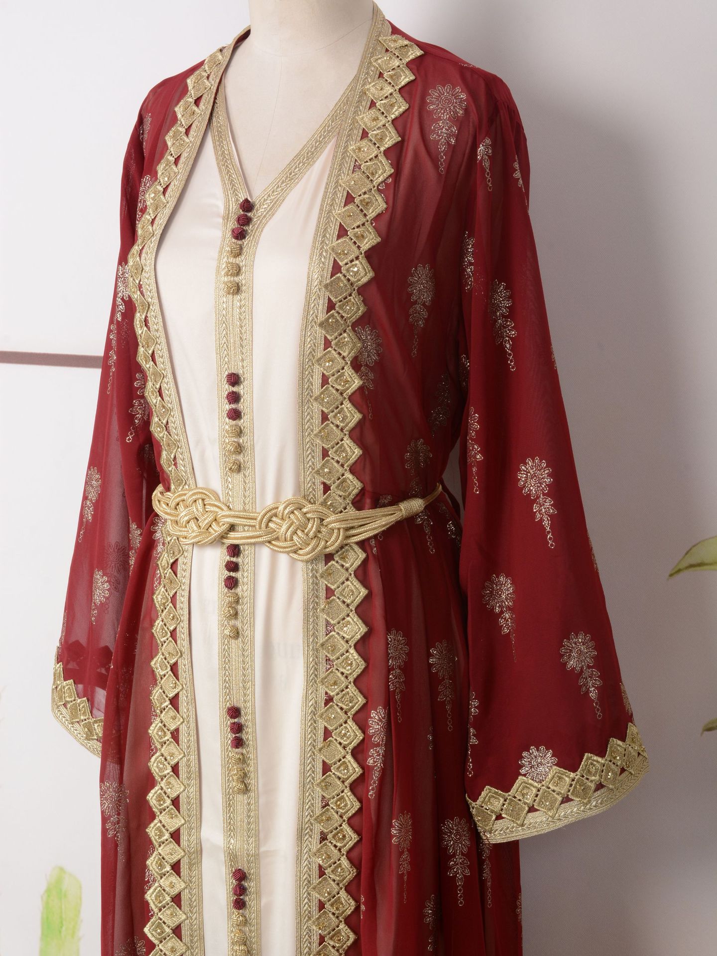 MT029 Middle East Cross-border Trade Arab Clothing, robes, embroidered cardigans, vests, two-piece dresses, ebay pic 51