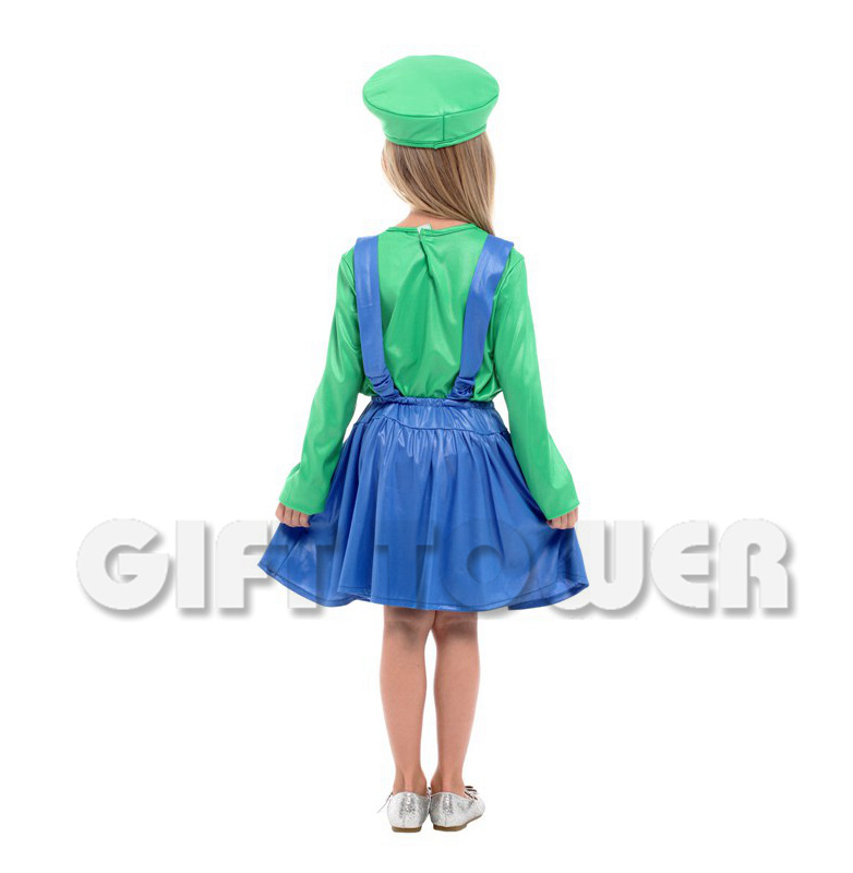 超级玛丽马里奥套装小女水管工舞台表演服装 儿童超人动物猪e道服G-0258 舞台服、表演服详情8
