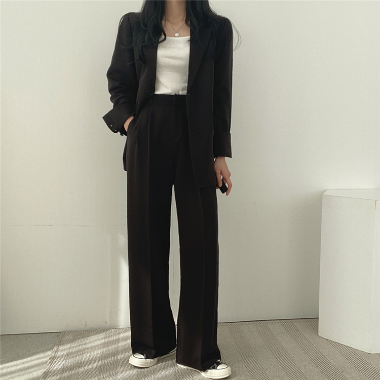 卡其色西装外套女2023新款春秋季韩版小西服套装女士休闲气质上衣详情11