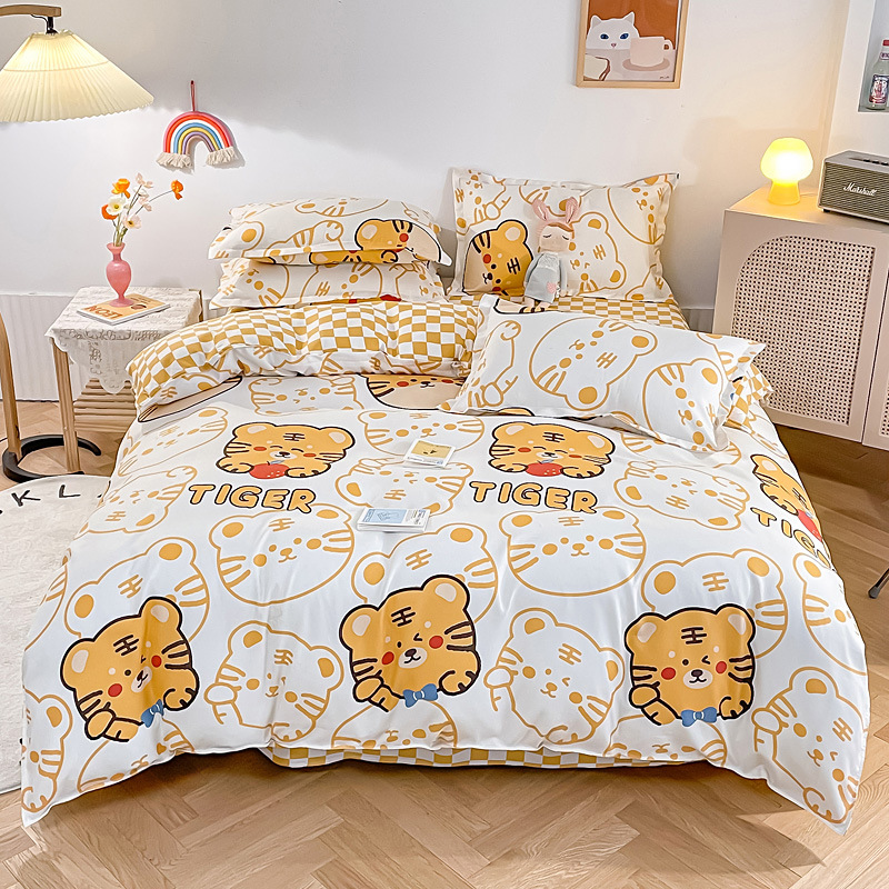 Wholesale of new all-cotton four-piece sets, frosted thickened pure cotton bed sheets, bed covers, three-piece sets, gifts, and bedding on consignment pic 24