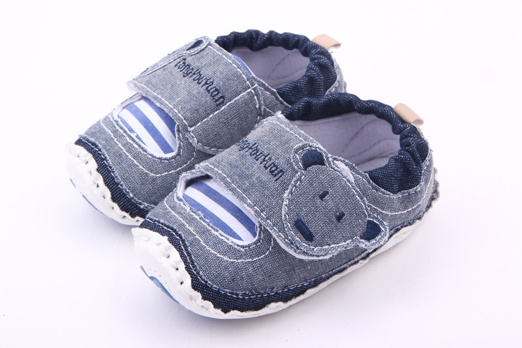 New Little Bear Head big Velcro rubber sole baby outdoor walking shoes 1640 pic 2